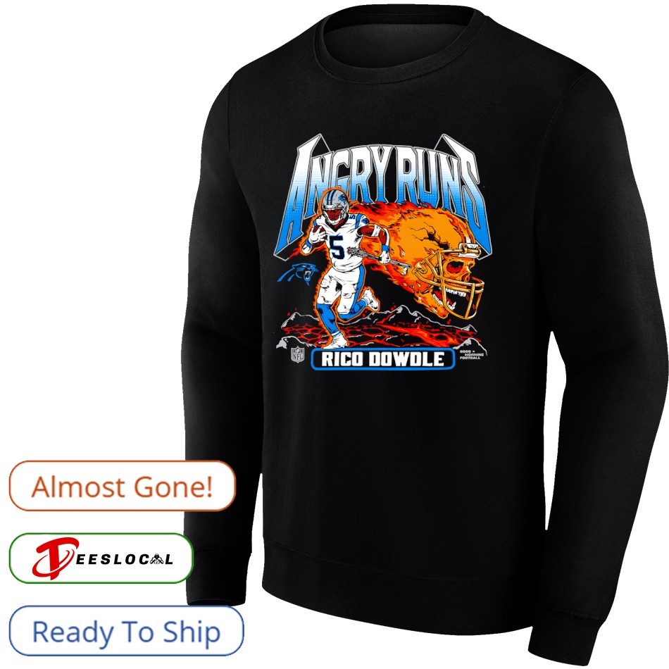 Rico Dowdle Carolina Panthers Angry Runs Player NFL Football shirt