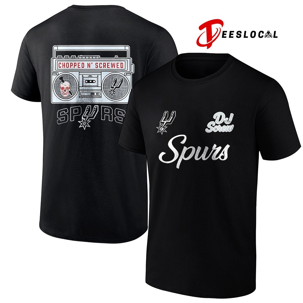 トップス eaphi back open logo T San Antonio Spurs x DJ Screw 2025 chopped n' screwed shirt, hoodie