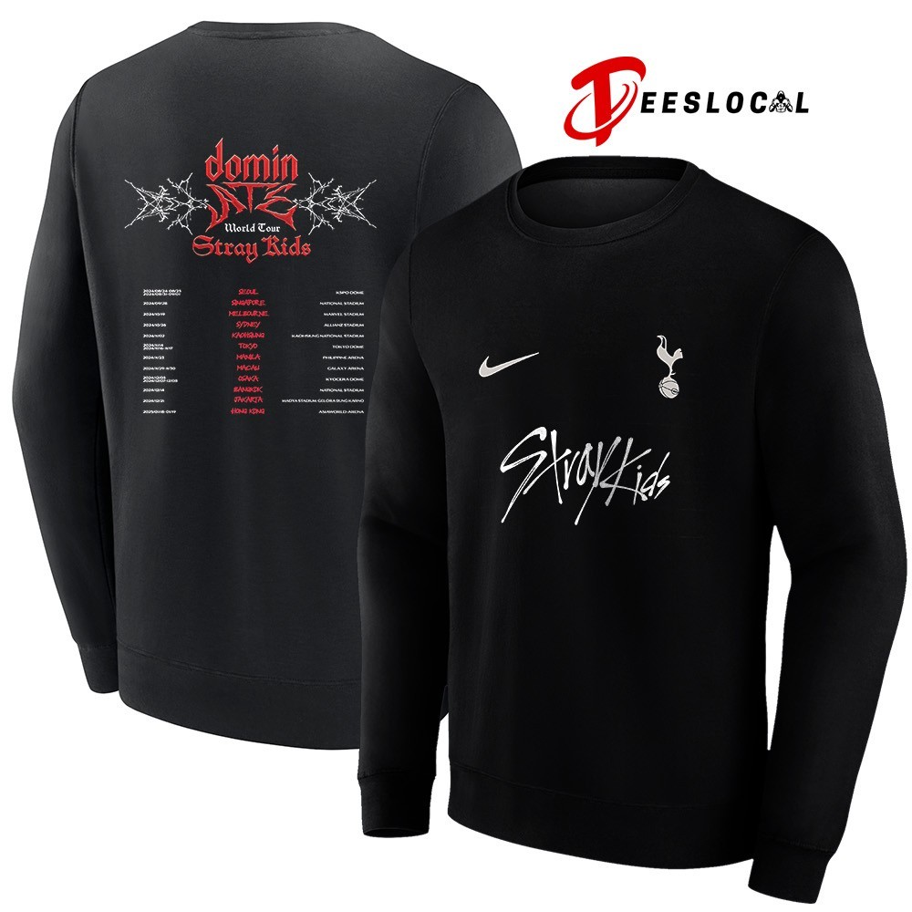 Tottenham Hotspur x Stray Kids show Domin Ate world tour shirt