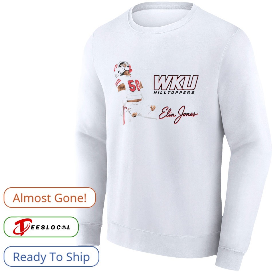 Western Kentucky Hilltoppers Football Elin Jones Number 50 shirt