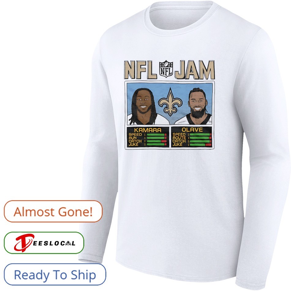 Alvin Kamara and Chris Olave NFL Jam New Orleans Saints football