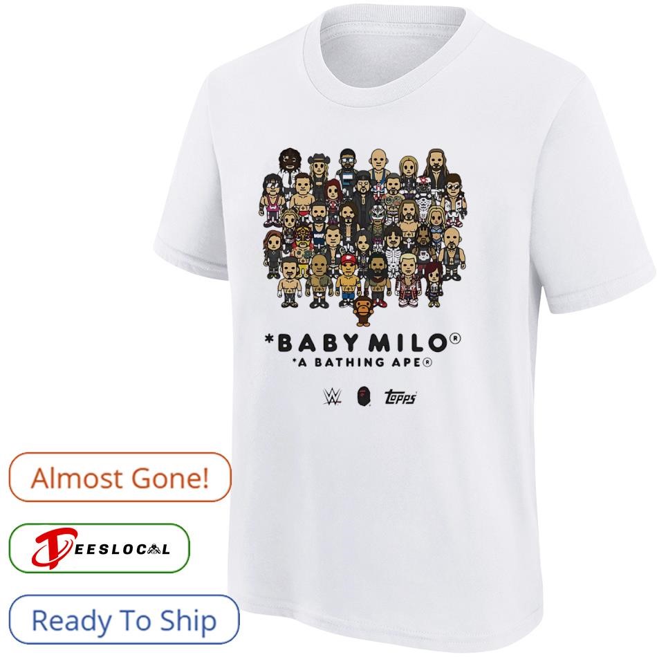 Bape A Bathing Ape Baby Milo WWE wrestling character shirt, hoodie