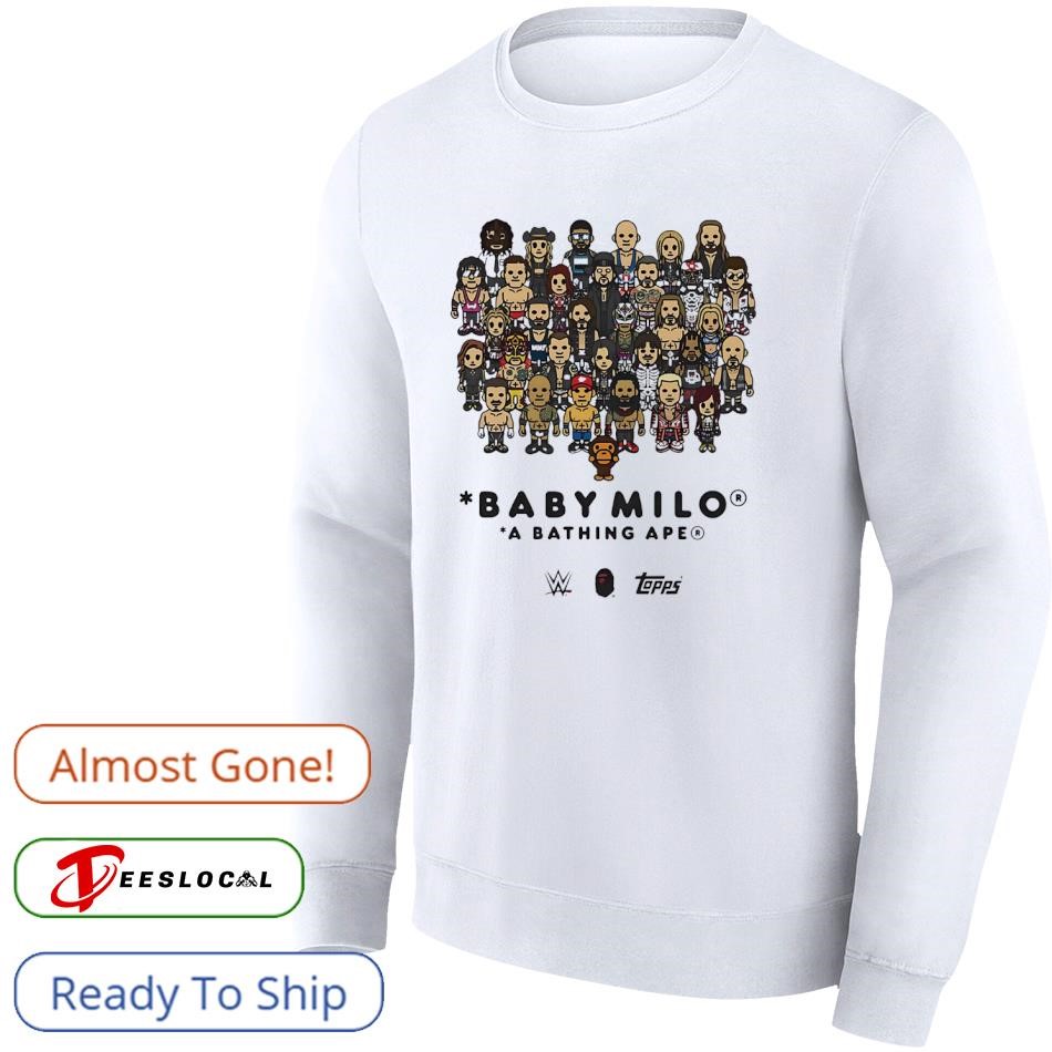 Bape A Bathing Ape Baby Milo WWE wrestling character shirt, hoodie