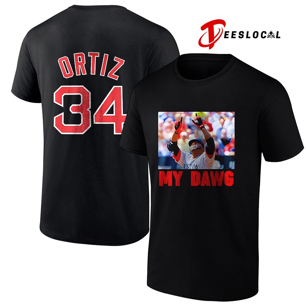 Boston Red Sox David Ortiz my dawg 34 photo shirt, hoodie, sweater
