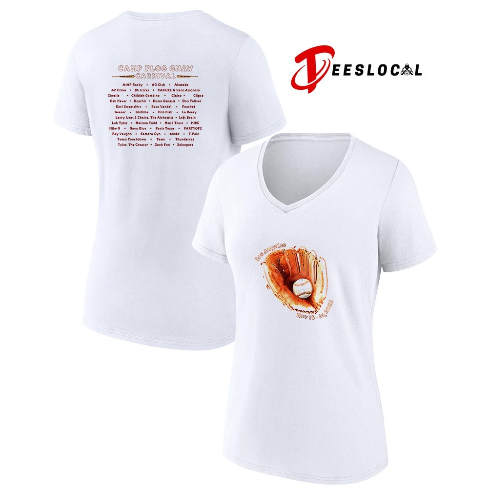 Camp Flog Gnaw Carnival 2025 glove Dodgers Stadium lineup shirt