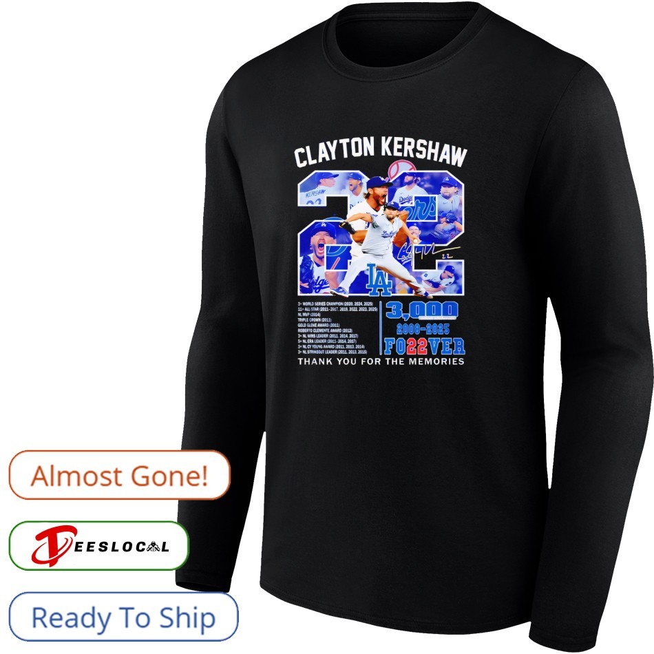 Clayton Kershaw 22 Los Angeles Dodgers Legend Forever shirt