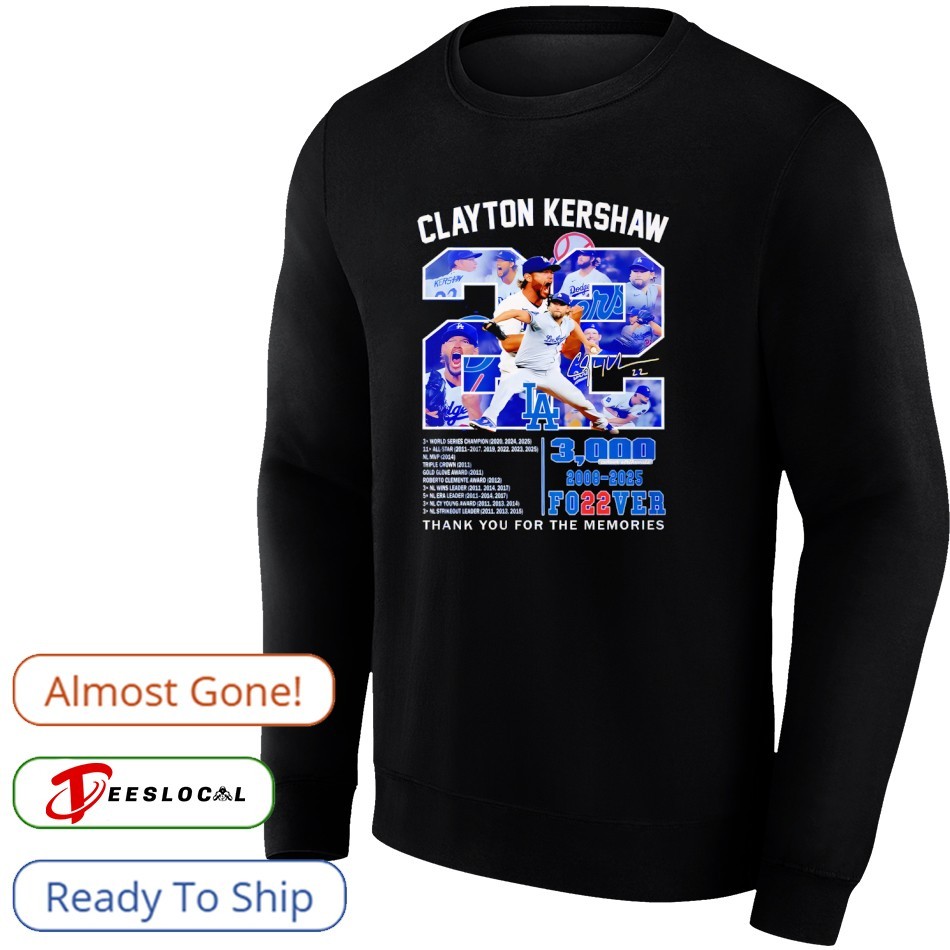 Clayton Kershaw 22 Los Angeles Dodgers Legend Forever shirt
