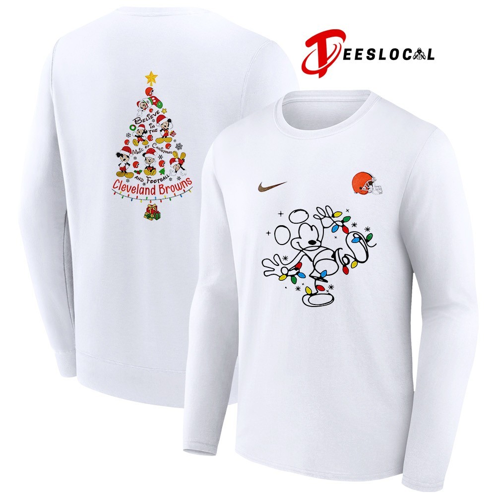 Cleveland Browns x Mickey Mouse believe in the magic of Christmas