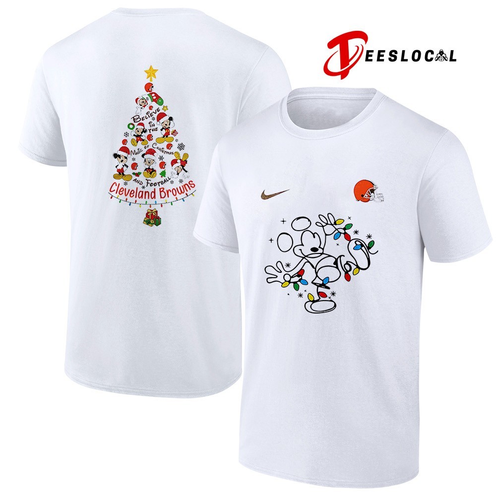 Cleveland Browns x Mickey Mouse believe in the magic of Christmas