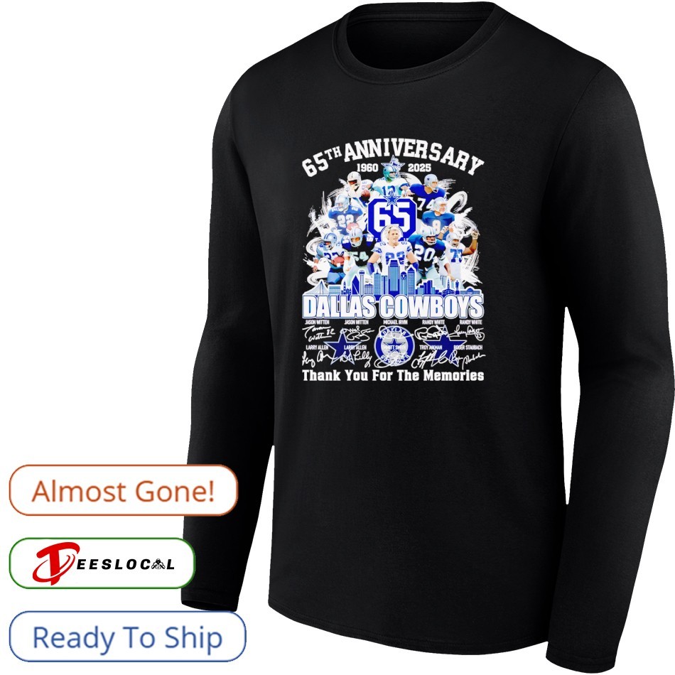 Dallas Cowboys 65th Anniversary 1960-2025 thank you for the