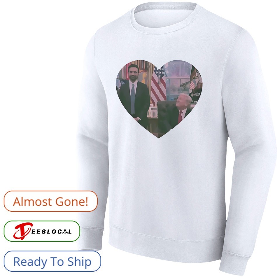 (•ᵕᴗᵕ•)⁾ Donald Trump likes Zohran Mamdani heart love shirt, hoodie