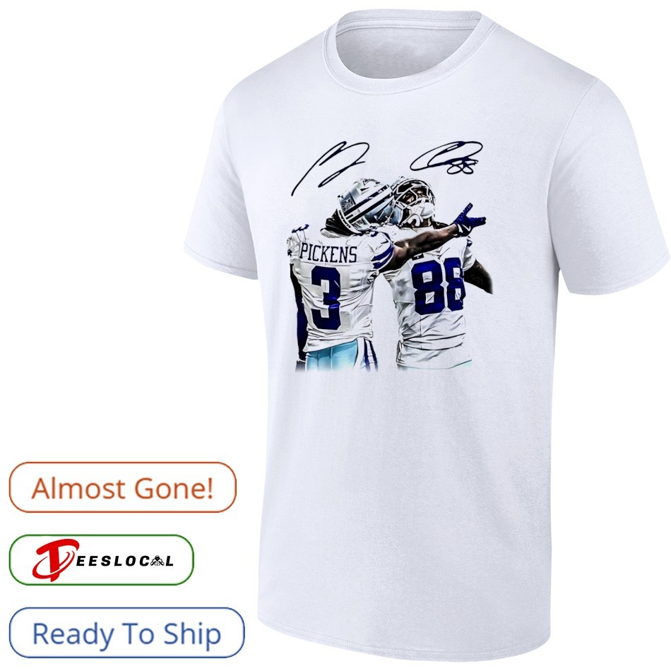 George Pickens and CeeDee Lamb Dallas Cowboys football signatures