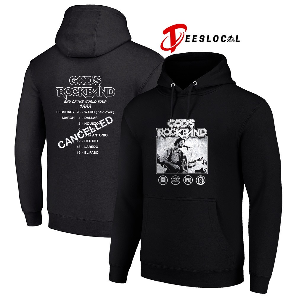 God's Rockband David Koresh end of the world tour 1993 shirt