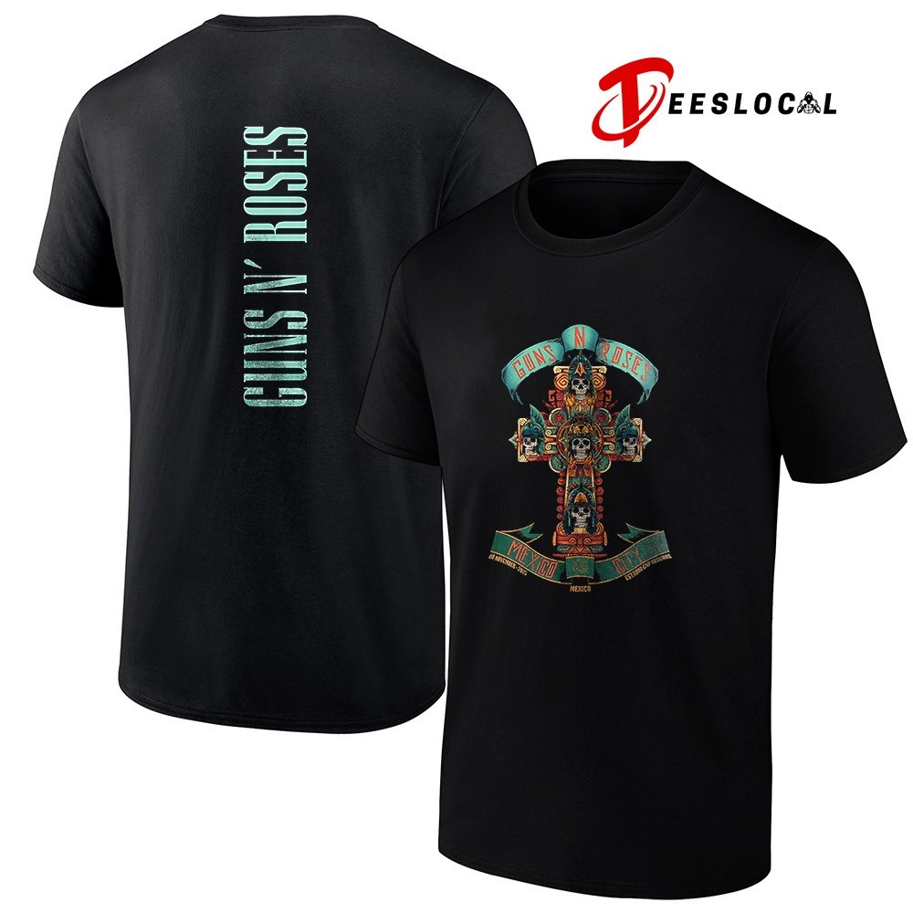 Guns N' Roses Mexico city Estadio GNP seguros cross shirt, hoodie, sweater,  long sleeve and tank top, image size:1000x1000