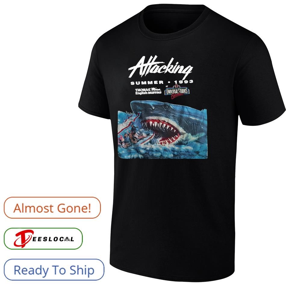Jaws Attacking summer 1993 Thomas english muffins vintage shirt