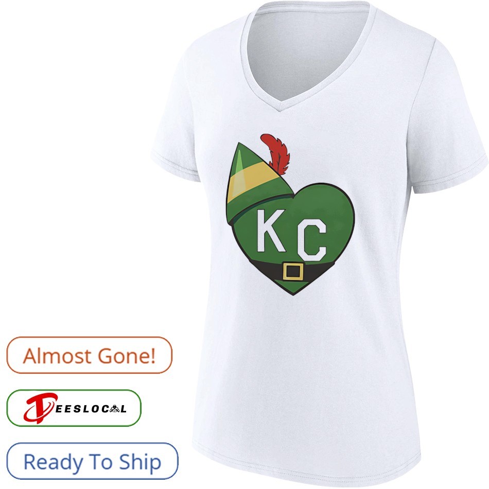 Kansas City Chiefs Cheerful Elf heart shirt, hoodie, sweater, long sleeve  and tank top, image size:950x950