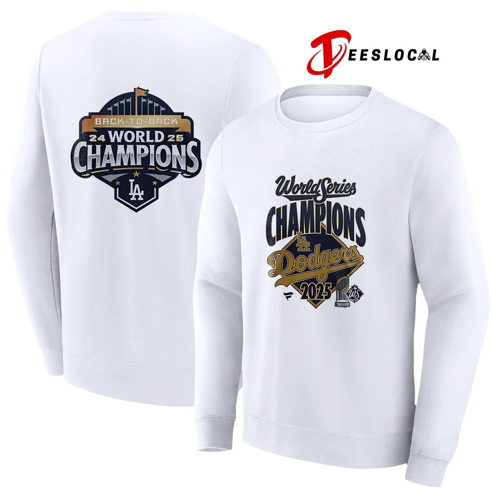 LA Dodgers World Series 2025 Champions 2 Sided shirt, hoodie