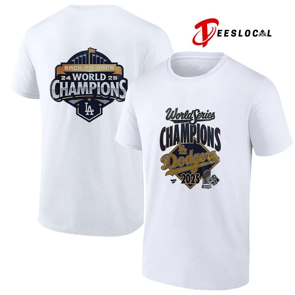 LA Dodgers World Series 2025 Champions 2 Sided shirt, hoodie