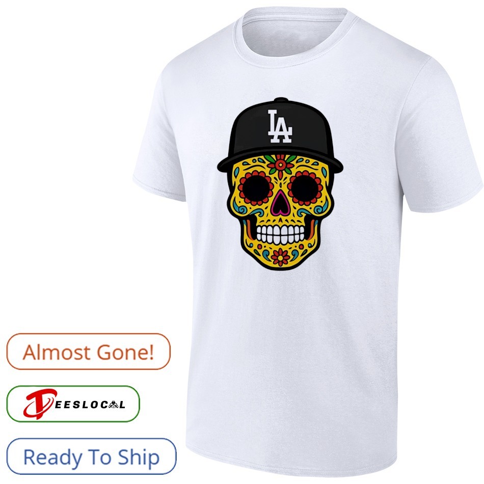 Los Angeles Dodgers Dia De Los Muertos Skulls shirt, hoodie