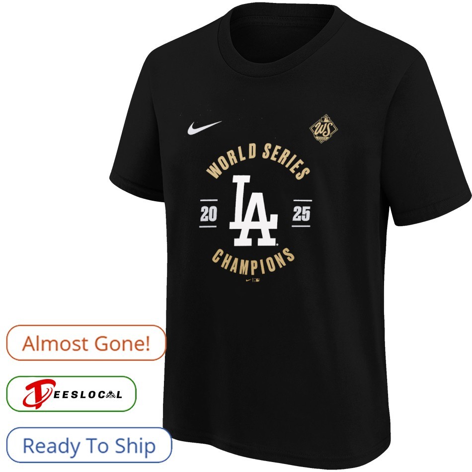 Los Angeles Dodgers Nike Black 2025 WS Champions shirt, hoodie