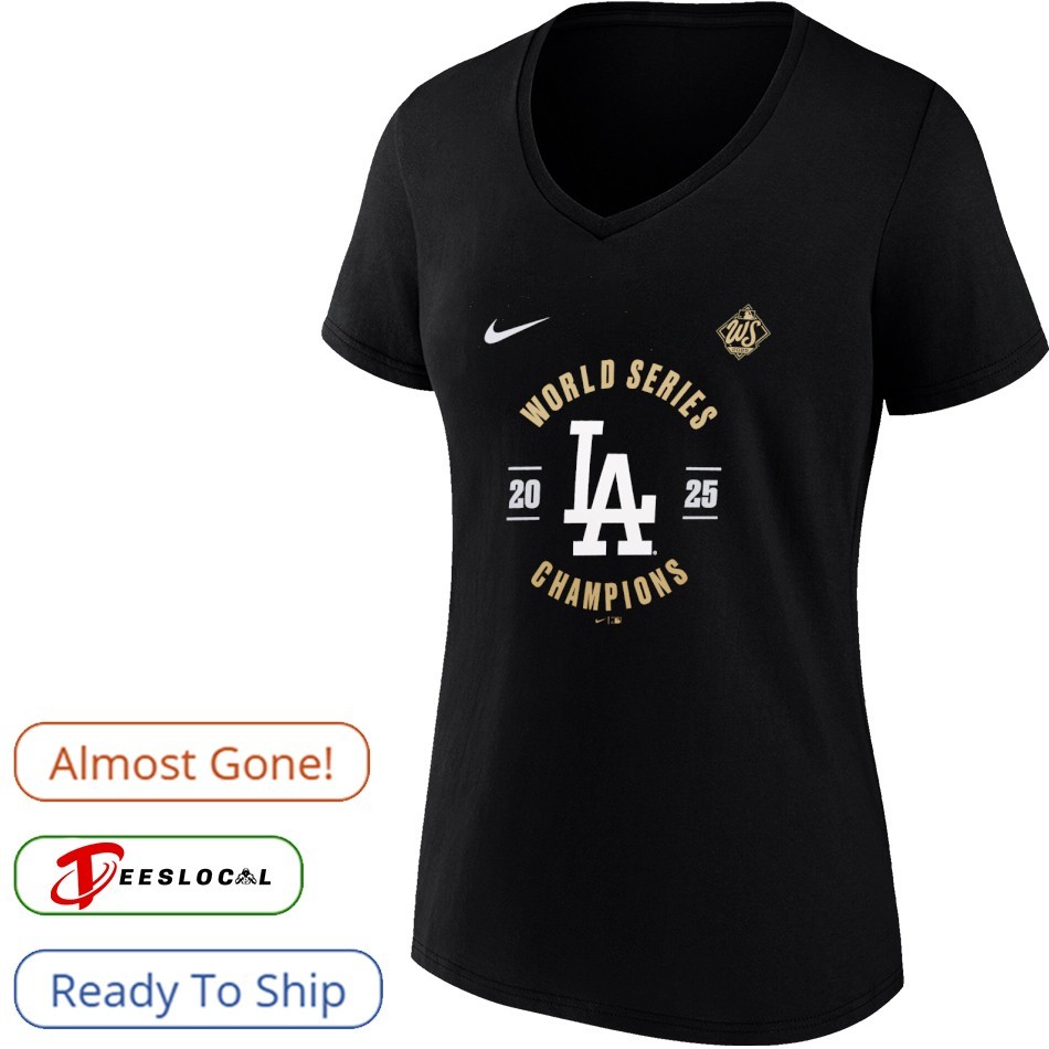Los Angeles Dodgers Nike Black 2025 WS Champions shirt, hoodie
