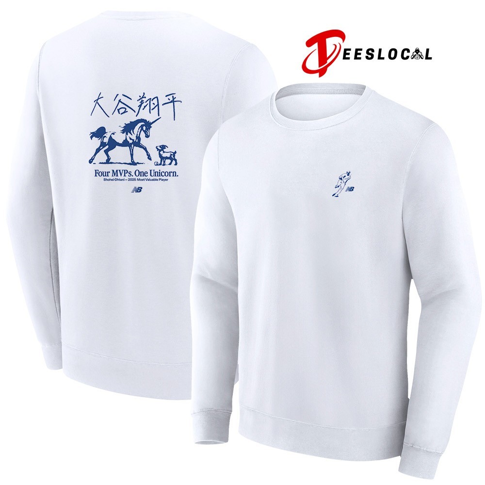 Shoheiくん！ Los Angeles Dodgers Shohei Ohtani four MVPs One Unicorn shirt