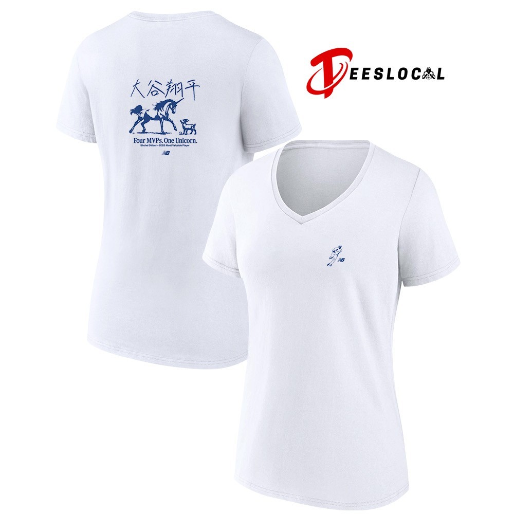Los Angeles Dodgers Shohei Ohtani four MVPs One Unicorn shirt