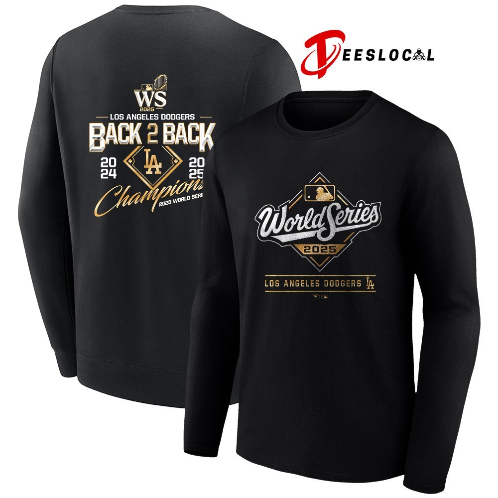 Los Angeles Dodgers World Series Champions 9X Black 2025 2 Sided