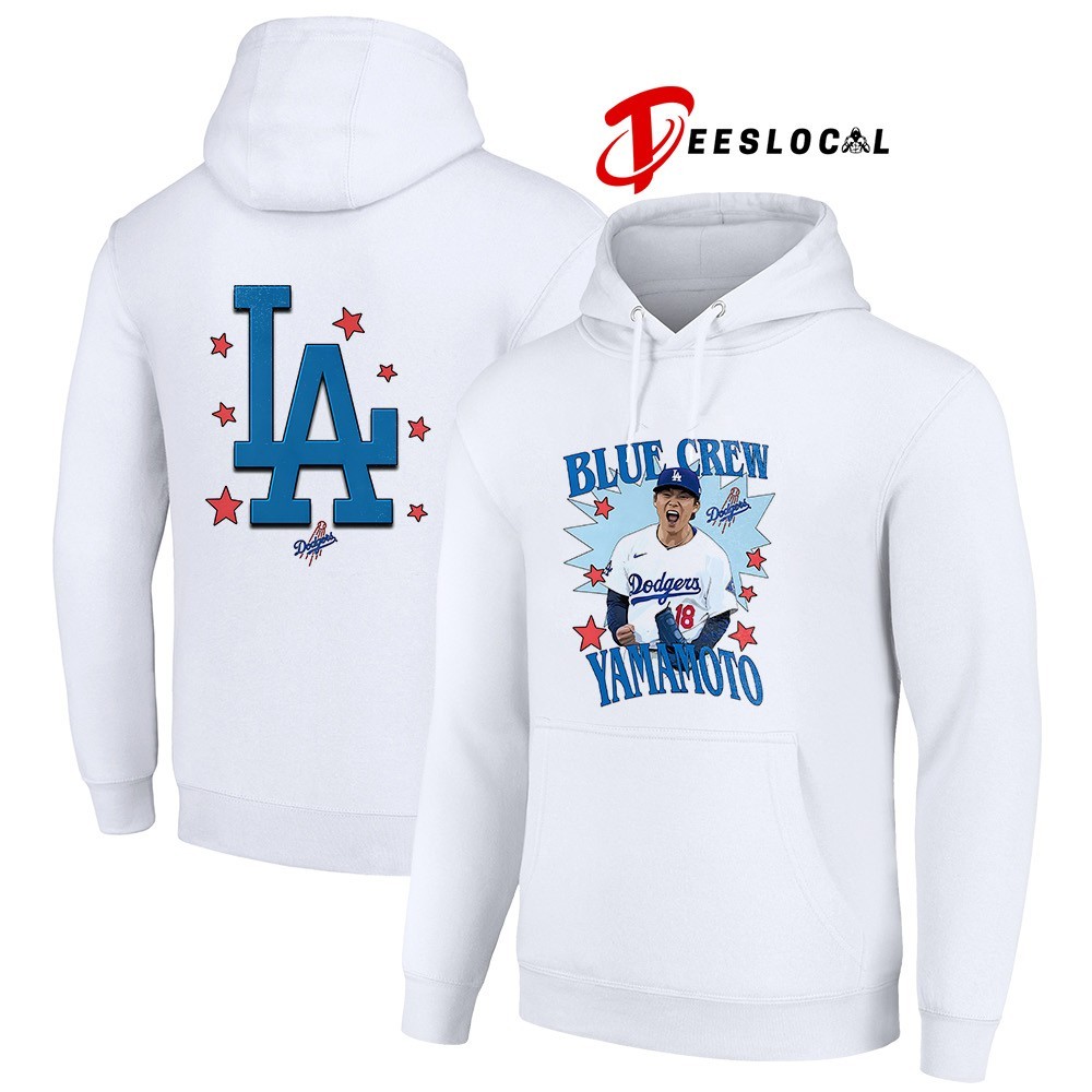 Los Angeles Dodgers Yoshinobu Yamamoto blue crew graphic shirt