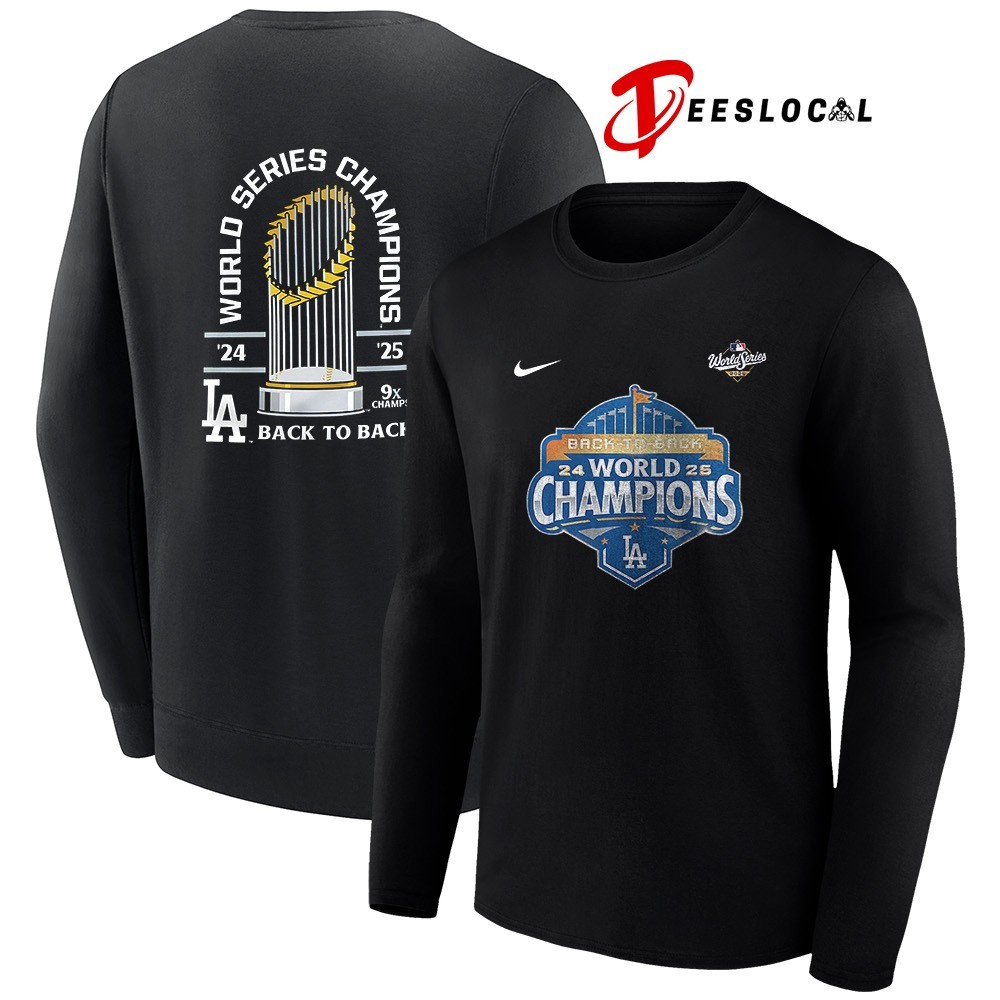 Los Angeles Dodgers world series champions 2025 back to back logo