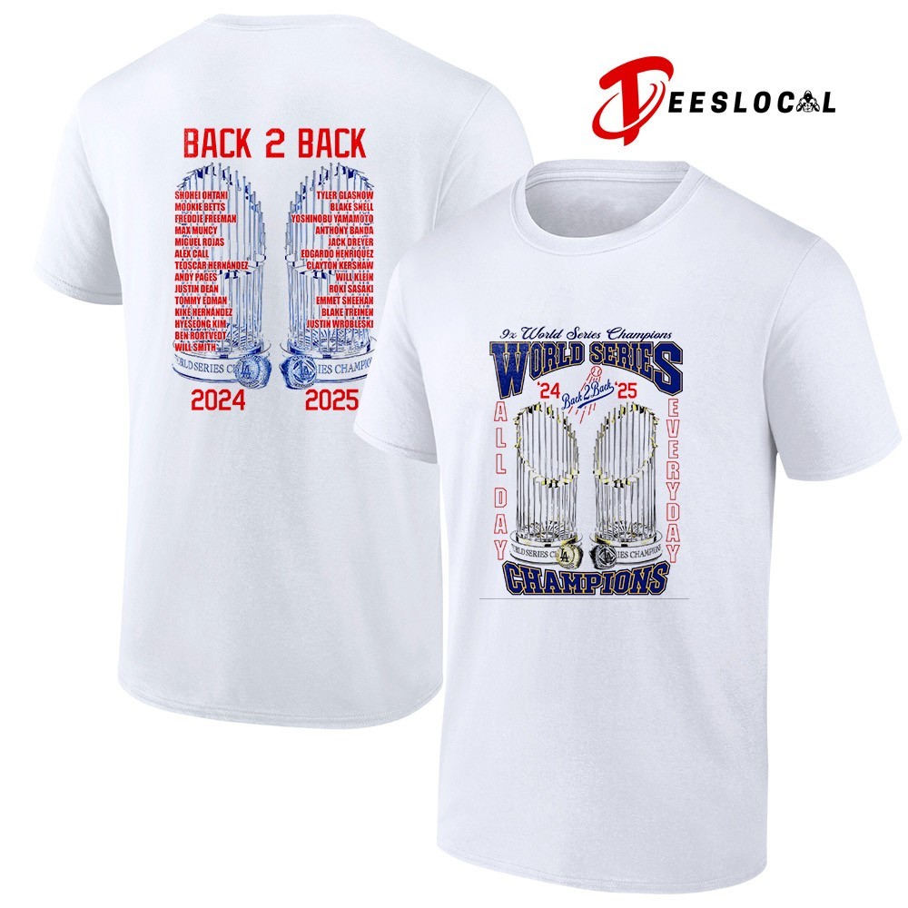 Los Angeles Dodgers world series champions back 2 back 2024 2025