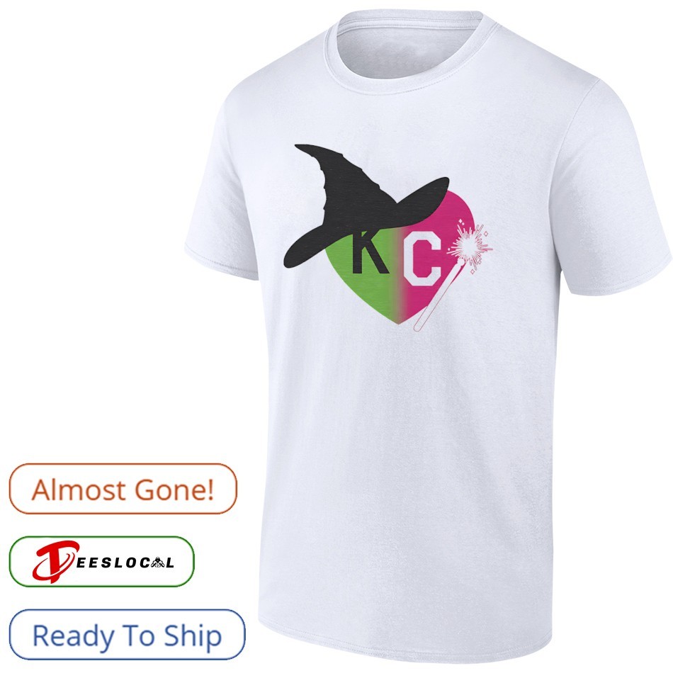 Magic wand and witch hat heart KC shirt, hoodie, sweater, long sleeve and  tank top, image size:950x950