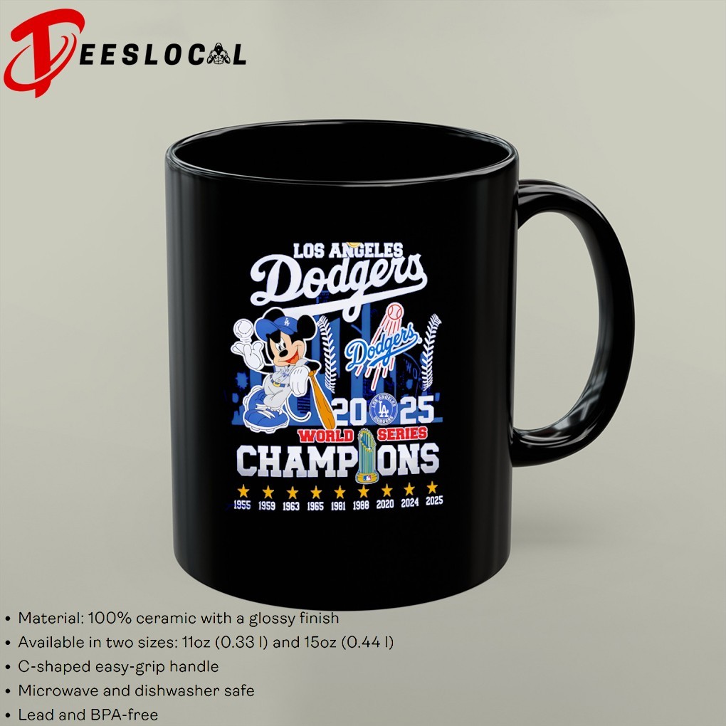 Mickey Mous Los Angeles Dodgers 2025 World Series Champions