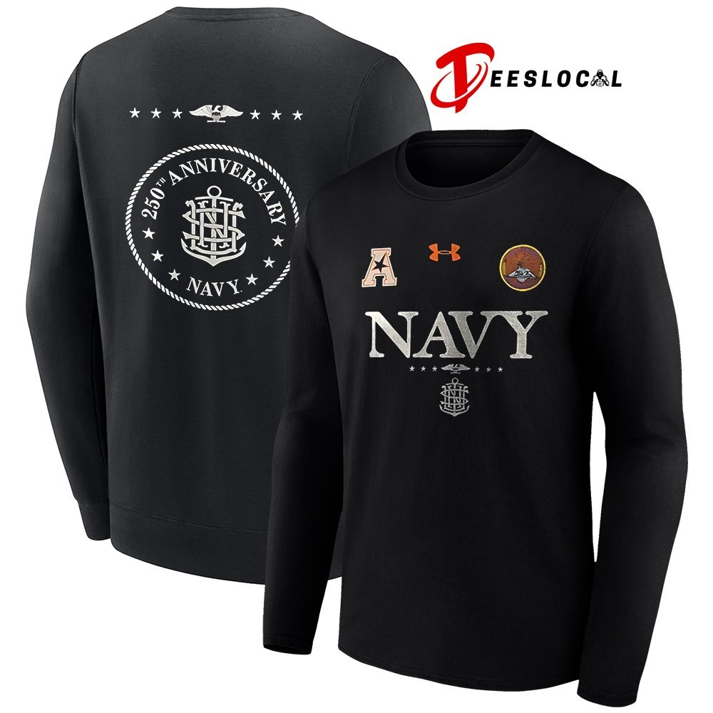 Navy Midshipmen 250th anniversary logo shirt, hoodie, sweater