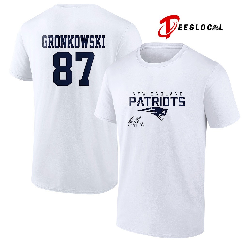 New England Patriots Rob Gronkowski logo signature shirt, hoodie, sweater,  long sleeve and tank top, image size:1000x1000