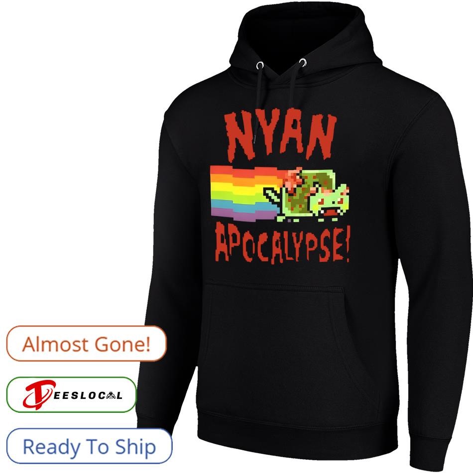サトニャン Nyan apocalypse cat pixel shirt, hoodie, sweater, long sleeve and