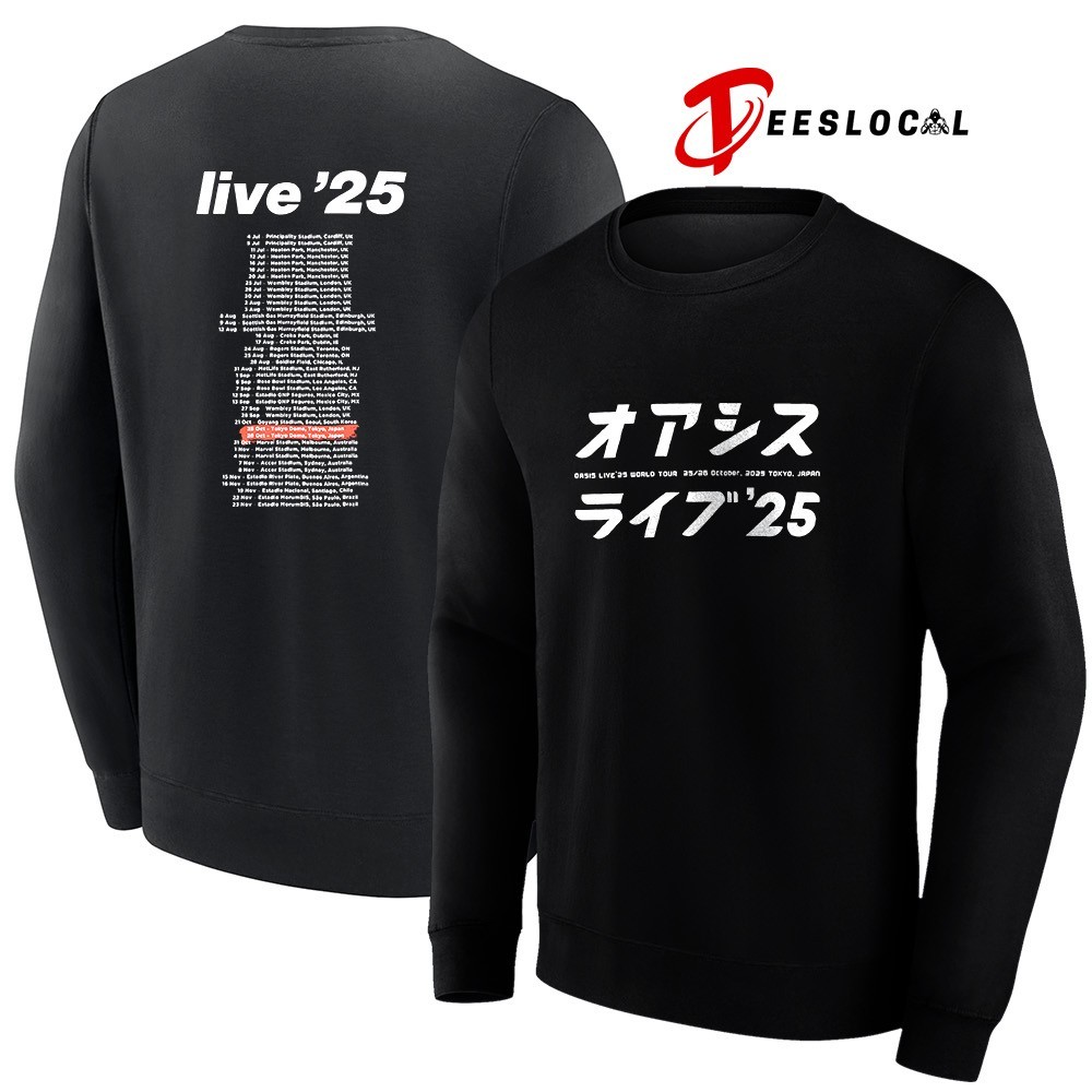 Oasis Live '25 Tokyo スウェット　XLサイズ新品未開封 Oasis live '25 World tour Tokyo Japanese dates schedule shirt