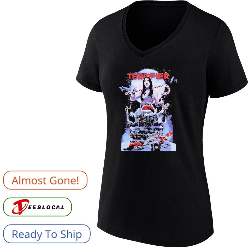 Rhea Ripley × TERRIFIER コラボ Tシャツ Men's Ripple Junction Black Rhea Ripley x Terrifier Superstar T-Shirt