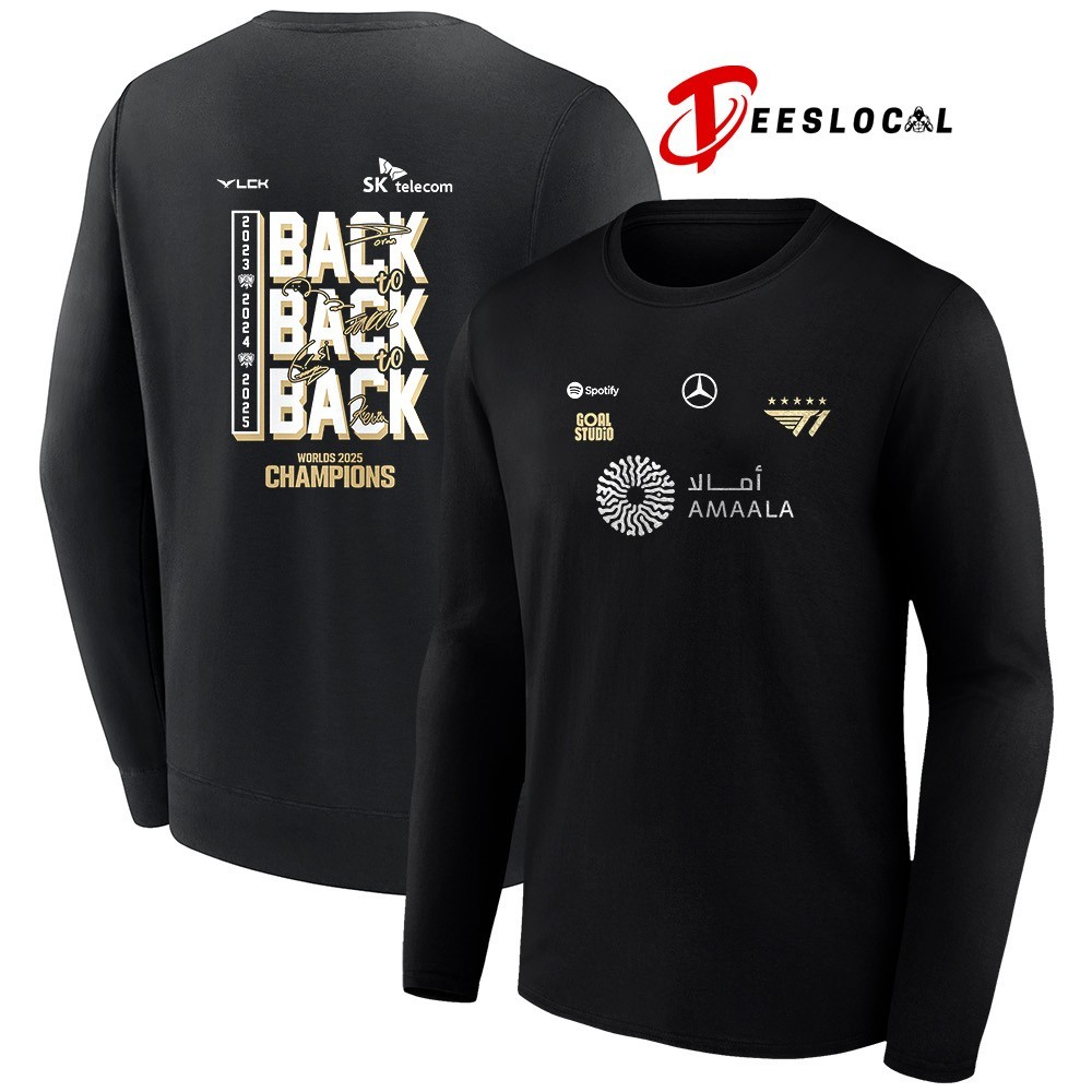 SKT T1 World Champions 2023 2024 2025 back to back to back team