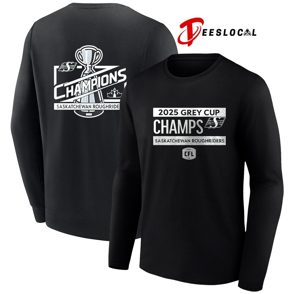 Saskatchewan Roughriders Grey Cup champions trophy logo shirt