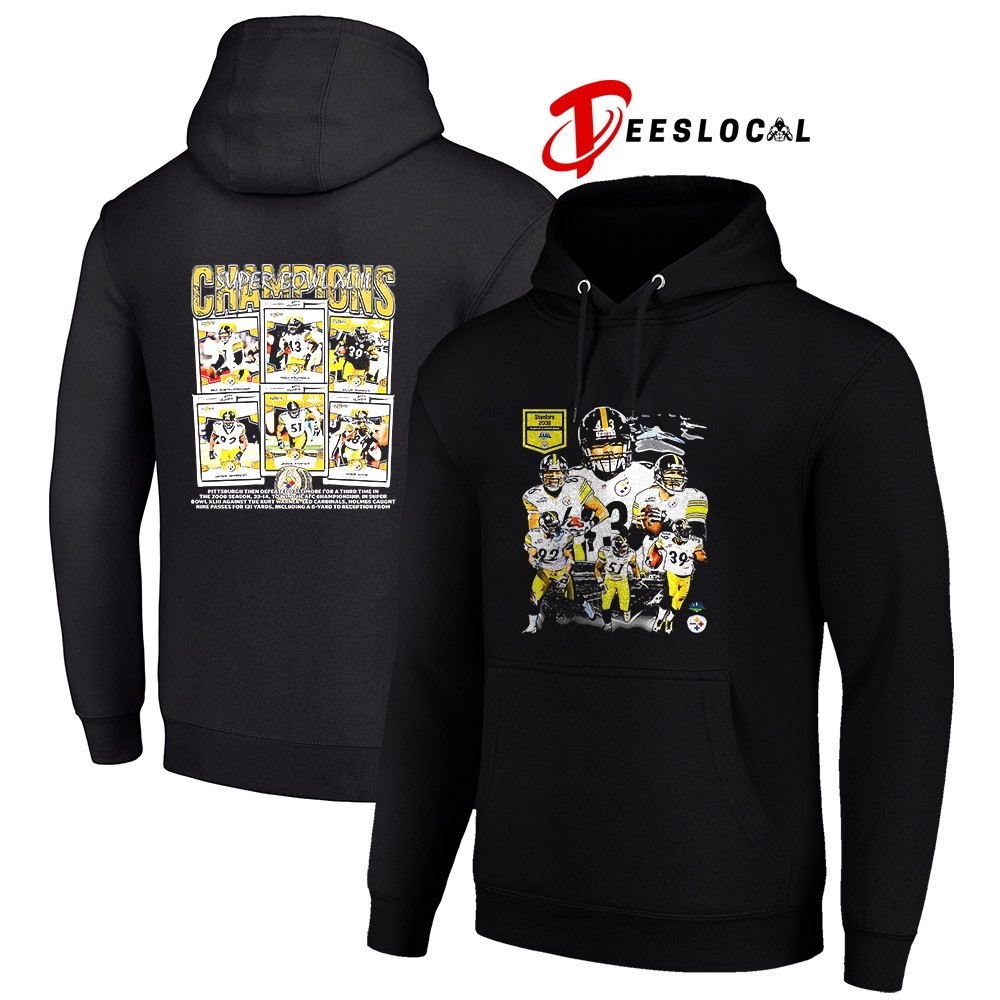 Super Bowl Xliii champs Pittsburgh Steelers team graphic vintage