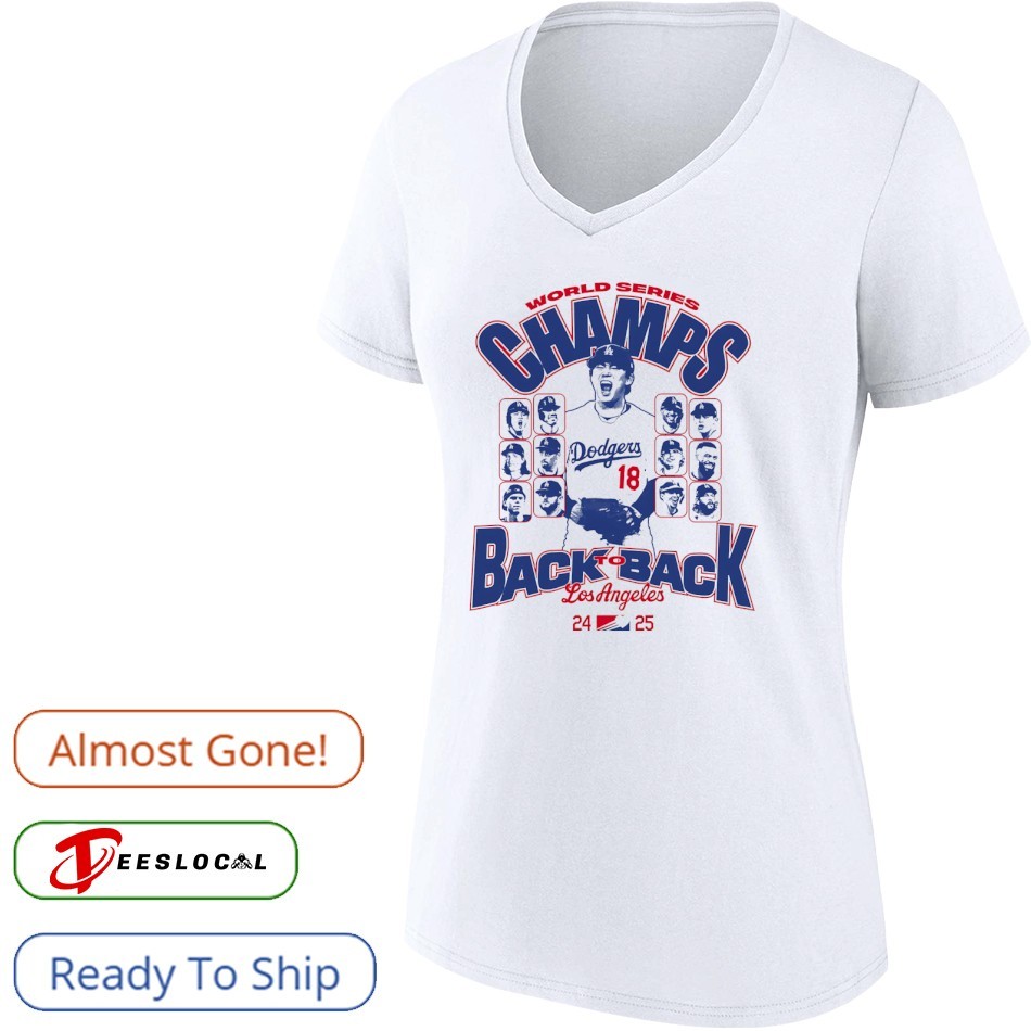 World Series Champs back to back Los Angeles Dodgers 2025 shirt