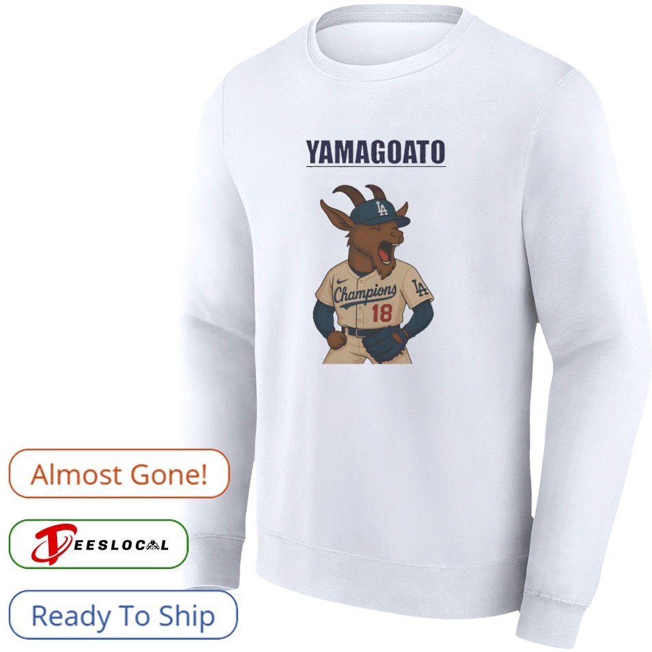 早い者勝ち‼️Yeekyo GOAT Long sleeve Yamagoato Champions goat 18 graphic shirt, hoodie, sweater, long