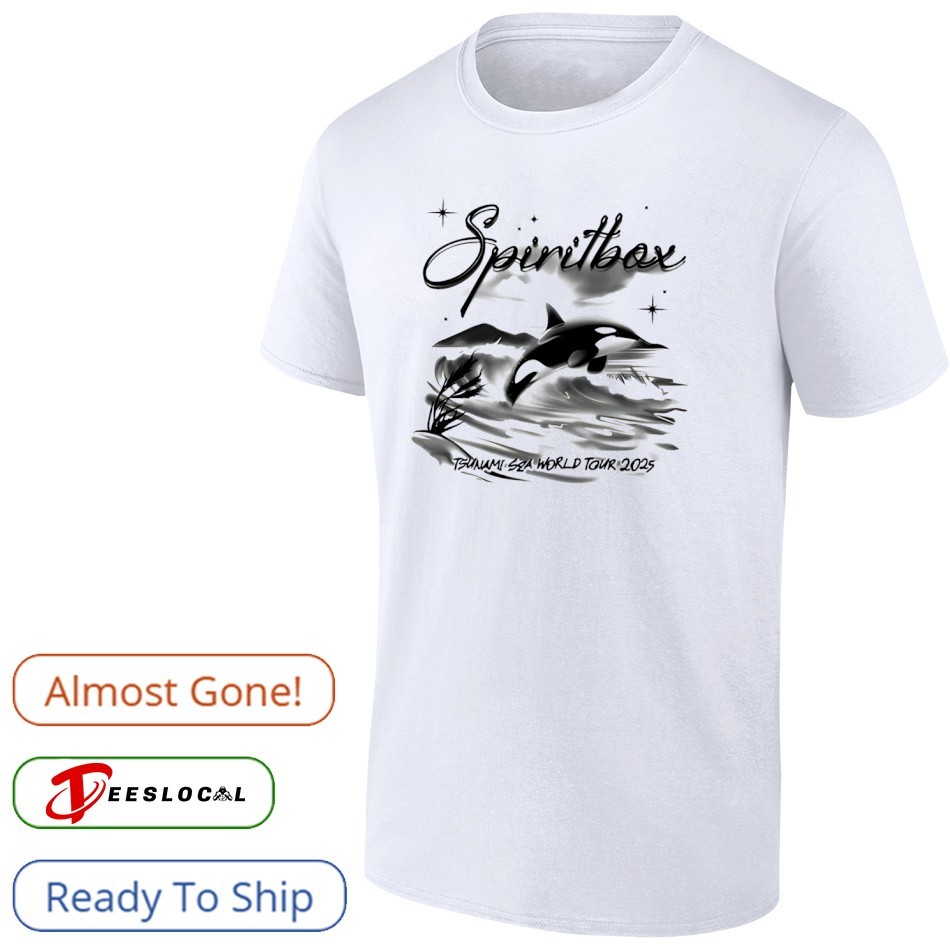 Airbrush orca spiritbox Tsunami Sea World tour 2025 shirt, hoodie