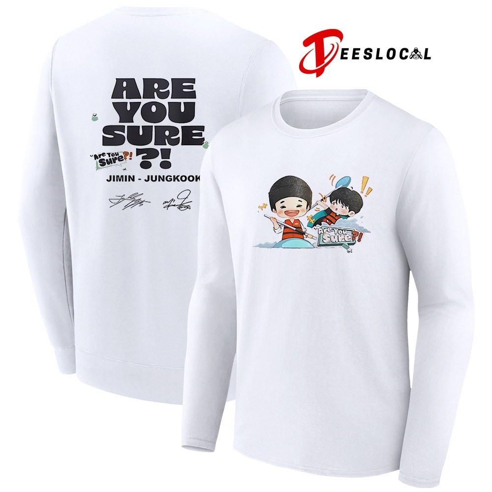 BTS　Are You Sure？　シャツ　XLサイズ　グク　ジミン BTS Jimin Jungkook Are you sure the show signature chibi art shirt