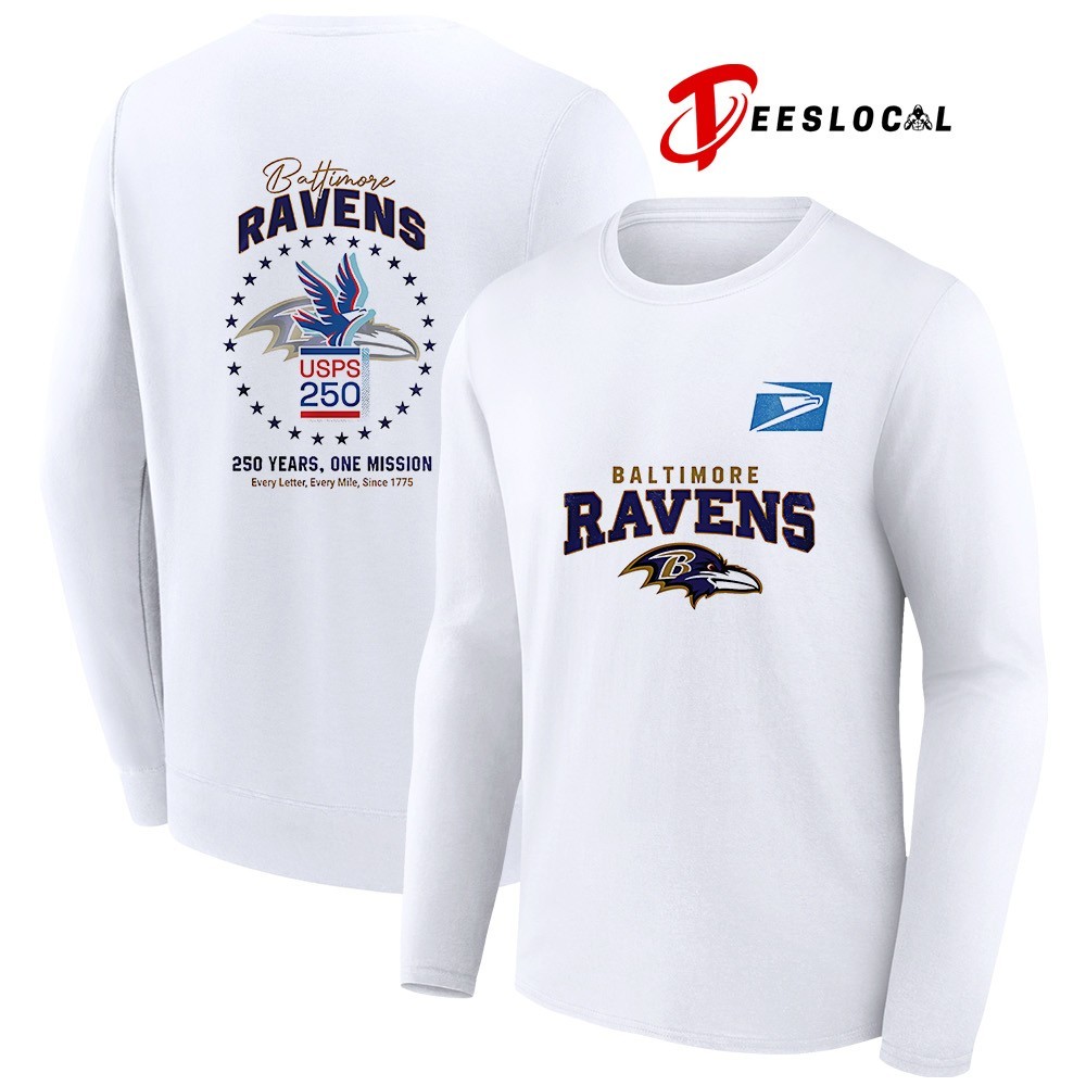 Baltimore Ravens x USPS 250 years one mission every letter every