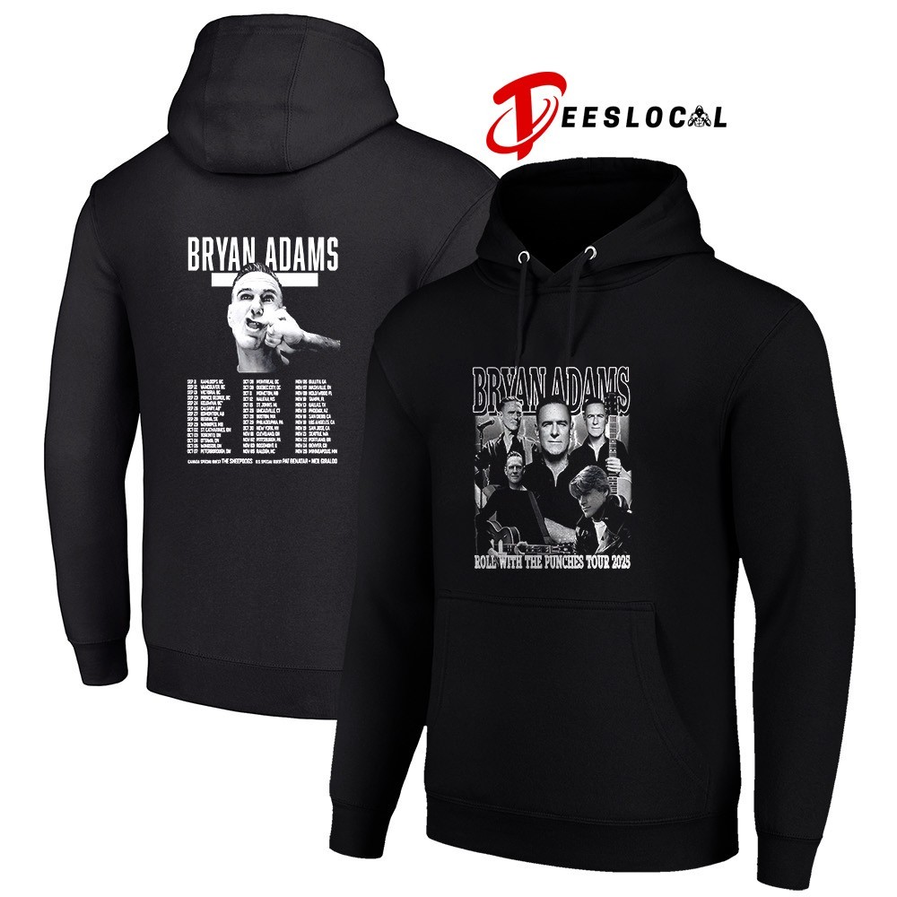 Bryan Adams Roll Will The Punches tour 2025 graphic dates schedule