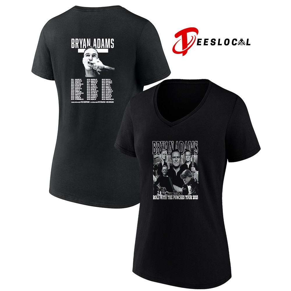 Bryan Adams Roll Will The Punches tour 2025 graphic dates schedule