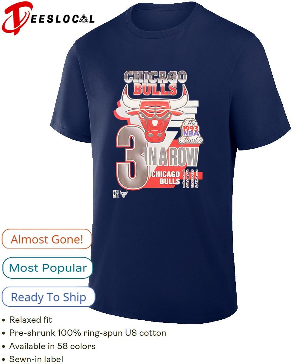 Chicago Bulls 3 in a row 1991 1992 1993 NBA Finals shirt, hoodie