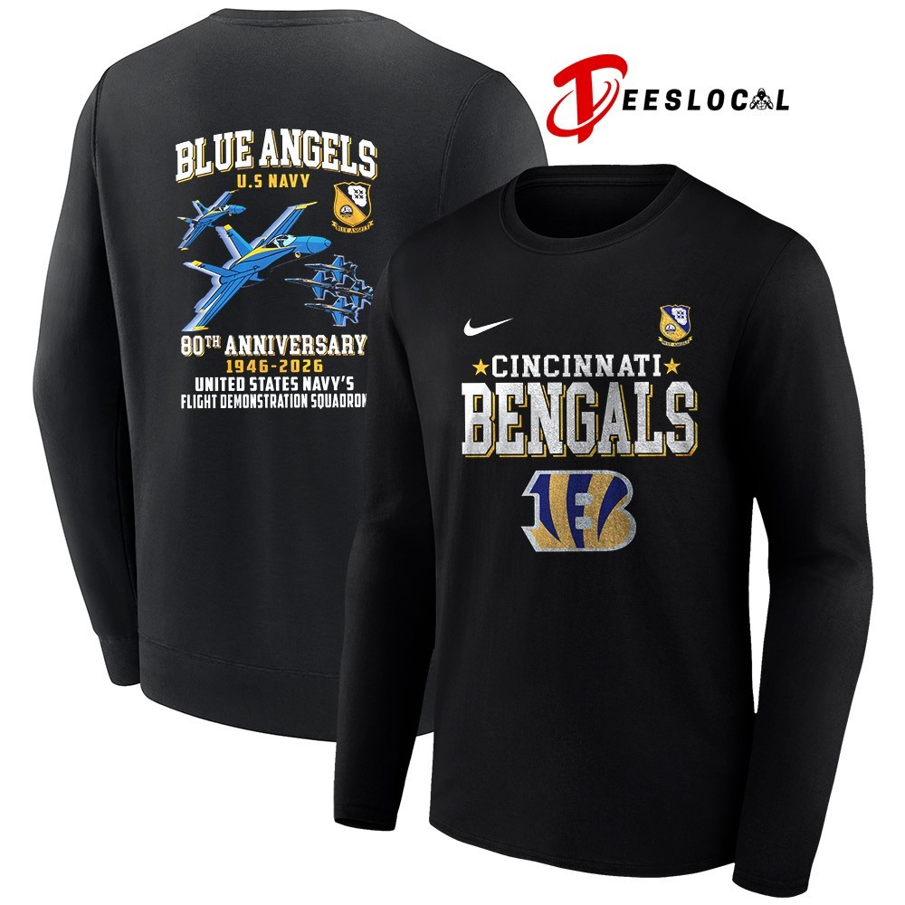 Cincinnati Bengals Blue Angels US Navy 80th anniversary flight